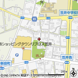 静岡県浜松市中央区笠井町1180周辺の地図