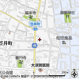静岡県浜松市中央区笠井町139周辺の地図