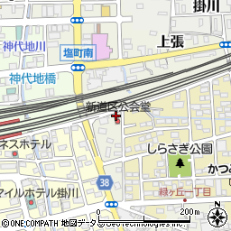 静岡県掛川市上張498周辺の地図
