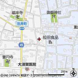 静岡県浜松市中央区笠井町41周辺の地図