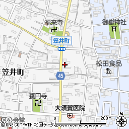 静岡県浜松市中央区笠井町140周辺の地図