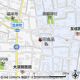 静岡県浜松市中央区笠井町42周辺の地図
