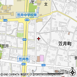 静岡県浜松市中央区笠井町558周辺の地図