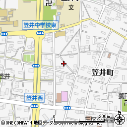 静岡県浜松市中央区笠井町557周辺の地図