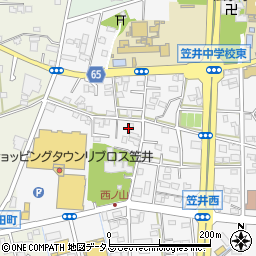 静岡県浜松市中央区笠井町1176周辺の地図
