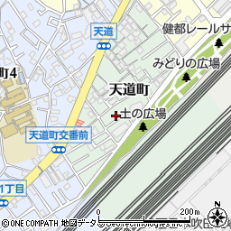 大阪府吹田市天道町7-14周辺の地図