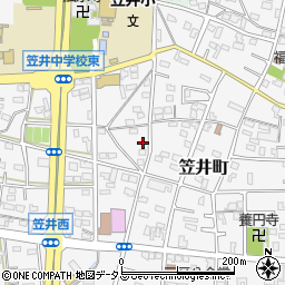 静岡県浜松市中央区笠井町551周辺の地図