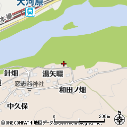 京都府相楽郡南山城村南大河原湯矢畷周辺の地図