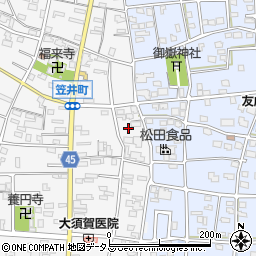 静岡県浜松市中央区笠井町39周辺の地図