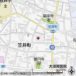 静岡県浜松市中央区笠井町261周辺の地図