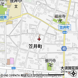 静岡県浜松市中央区笠井町514周辺の地図