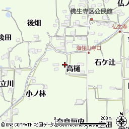 京都府木津川市加茂町例幣高樋周辺の地図