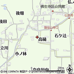 京都府木津川市加茂町例幣（高樋）周辺の地図