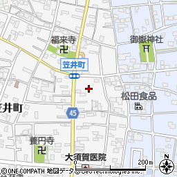 静岡県浜松市中央区笠井町143周辺の地図