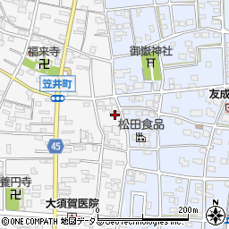 静岡県浜松市中央区笠井町38周辺の地図