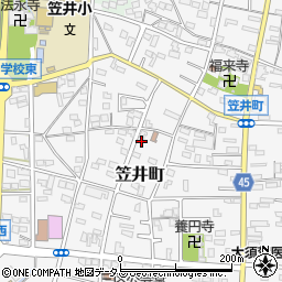 静岡県浜松市中央区笠井町528周辺の地図