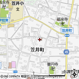 静岡県浜松市中央区笠井町527周辺の地図
