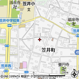 静岡県浜松市中央区笠井町534周辺の地図