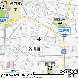 静岡県浜松市中央区笠井町512周辺の地図