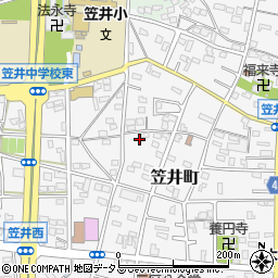 静岡県浜松市中央区笠井町535周辺の地図