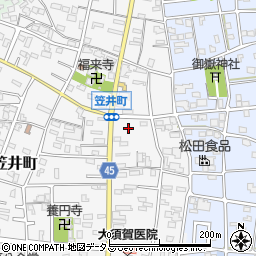 静岡県浜松市中央区笠井町144周辺の地図