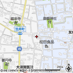 静岡県浜松市中央区笠井町37周辺の地図