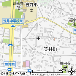 静岡県浜松市中央区笠井町539周辺の地図