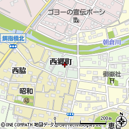 愛知県豊橋市西郷町周辺の地図