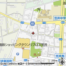 静岡県浜松市中央区笠井町1121周辺の地図
