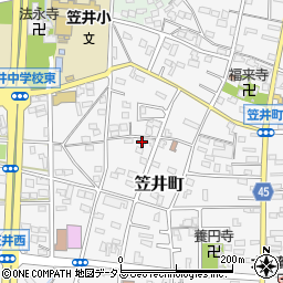 静岡県浜松市中央区笠井町532周辺の地図