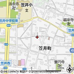 静岡県浜松市中央区笠井町538周辺の地図