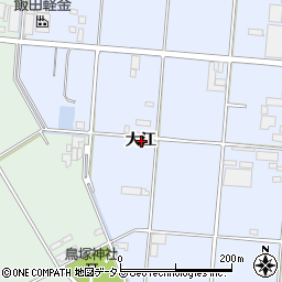 愛知県豊橋市高洲町大江周辺の地図