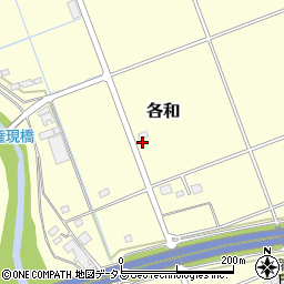 静岡県掛川市各和574周辺の地図