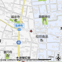 静岡県浜松市中央区笠井町36周辺の地図