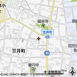 静岡県浜松市中央区笠井町259周辺の地図