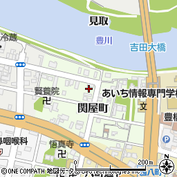 愛知県豊橋市関屋町周辺の地図