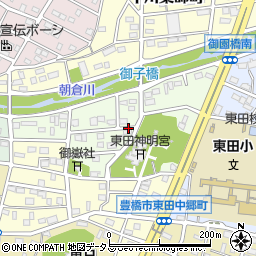 愛知県豊橋市御園町周辺の地図