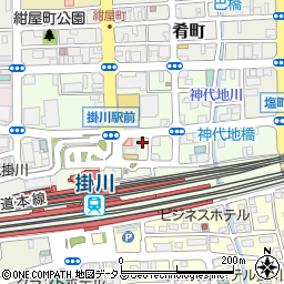 静岡県掛川市駅前8-4周辺の地図