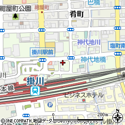 静岡県掛川市駅前9-7周辺の地図