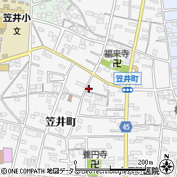 静岡県浜松市中央区笠井町366-9周辺の地図
