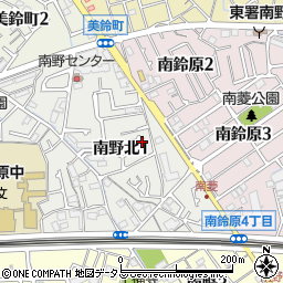 兵庫県伊丹市南野山道周辺の地図