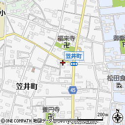 静岡県浜松市中央区笠井町258周辺の地図