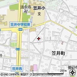 静岡県浜松市中央区笠井町487周辺の地図