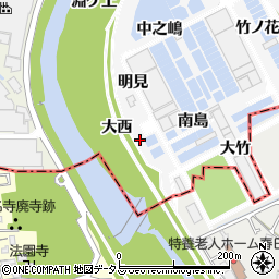 兵庫県伊丹市口酒井大西周辺の地図