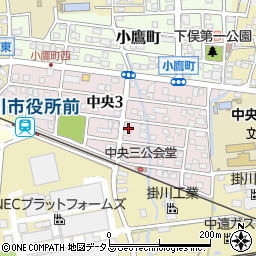 ダスキン静岡掛川店周辺の地図