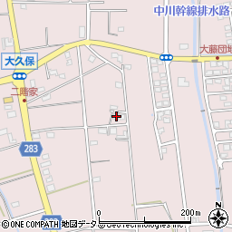 静岡県磐田市大久保412-17周辺の地図