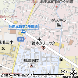 池田本町テラス周辺の地図