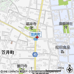 静岡県浜松市中央区笠井町146周辺の地図