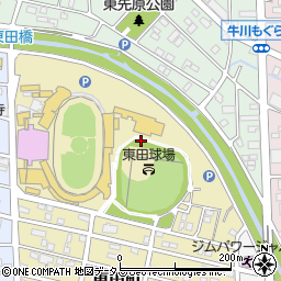 東田公園トイレ１周辺の地図