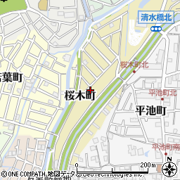 大阪府寝屋川市桜木町周辺の地図